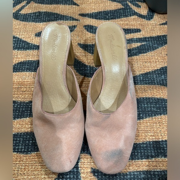 Madewell Shoes - Madewell blush block heel mules women’s